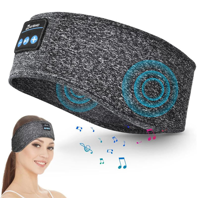 Sleeping Headphones Bluetooth Headband, Soft Long Time Play Sleeping Headsets with Built in Speakers Perfect for Workout,Running,Yoga,Travel, Darkgray
