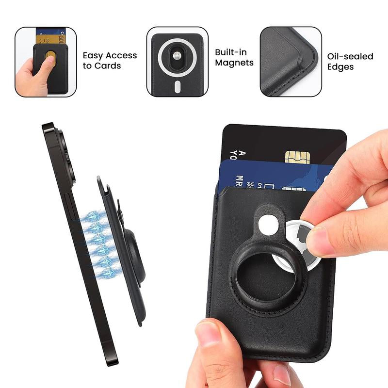 Magnetic Card Wallet with Built-In Airtag Pocket – Secure, Trackable Holder for Phone