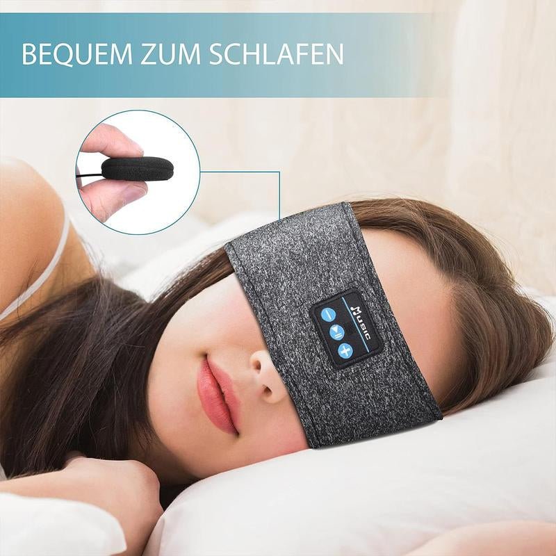 Sleeping Headphones Bluetooth Headband, Soft Long Time Play Sleeping Headsets with Built in Speakers Perfect for Workout,Running,Yoga,Travel, Darkgray